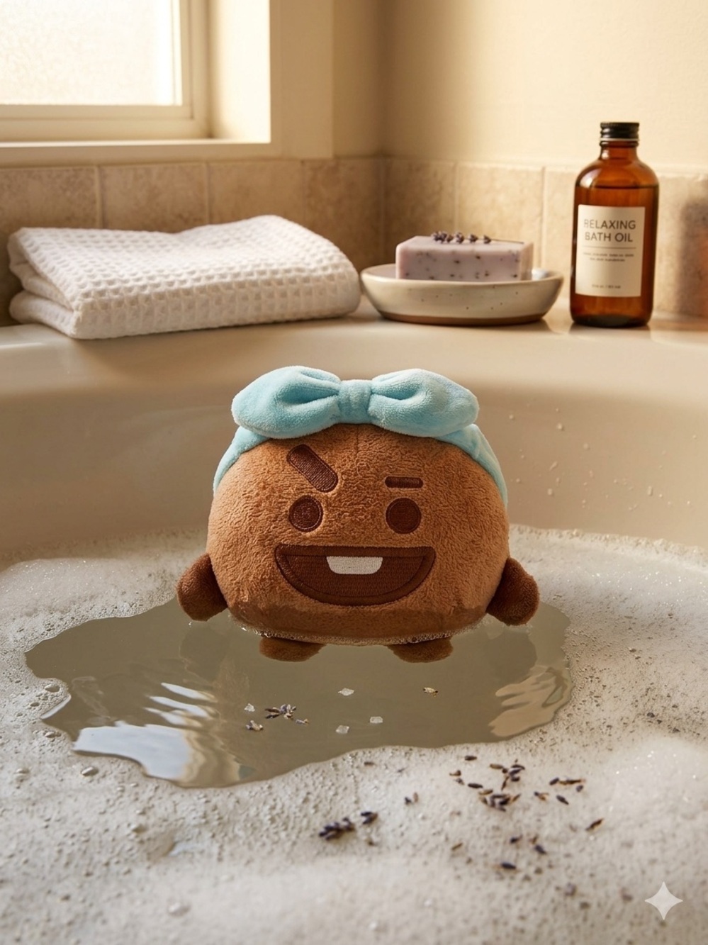 🌸BT21 Shooky "Bath Time" (or Bath & Laundry Series) Plush.